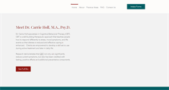 Desktop Screenshot of drcarrieholl.com