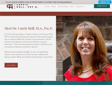 Tablet Screenshot of drcarrieholl.com